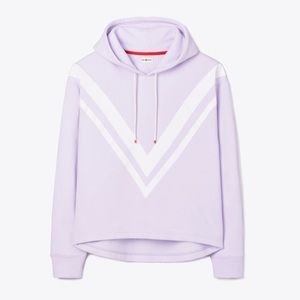 Tory Burch Sport Terry Chevron Hoodie (Purple, Size Small)